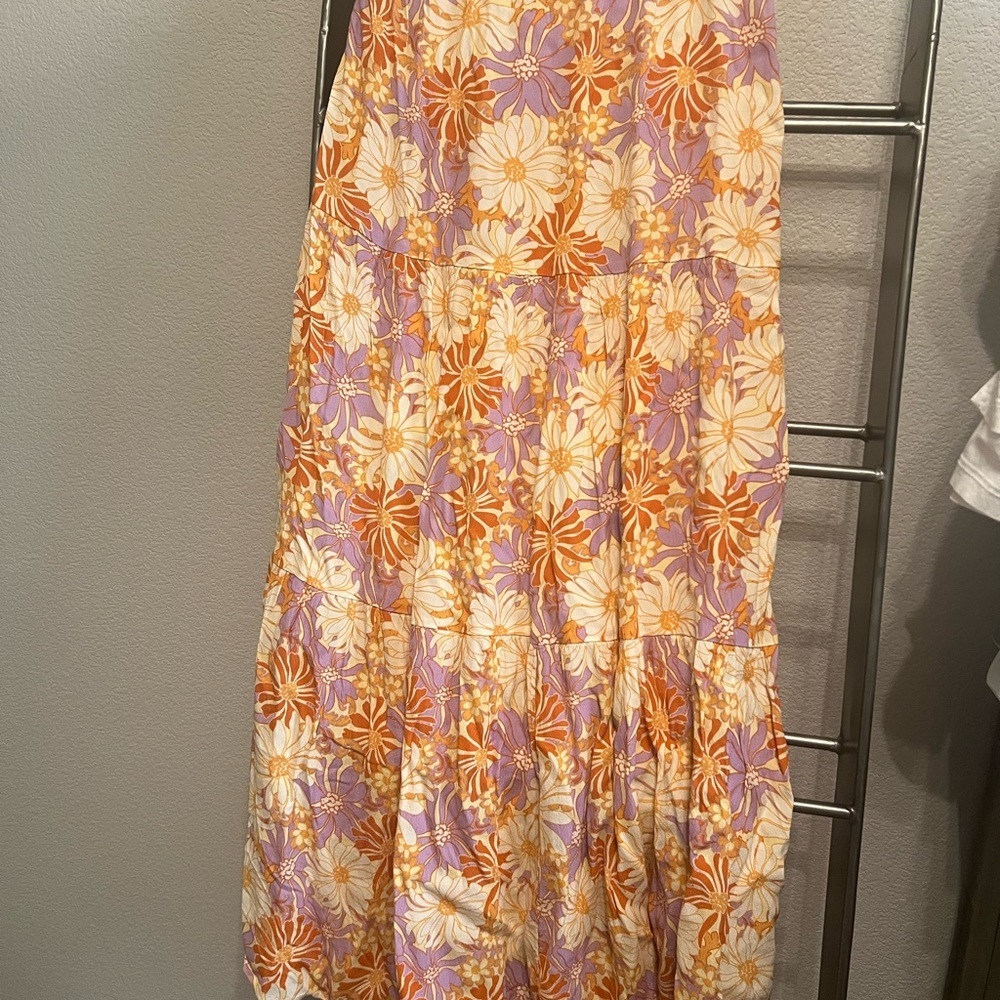 L*Space Orange and Yellow Tiered Maxi Skirt - Picture 3 of 3